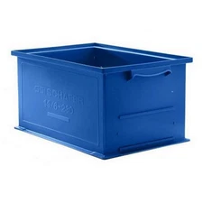 SSI SCHAEFER 1462.191305BL1 Straight Wall Container,Blue,Solid,HDPE 8PL90