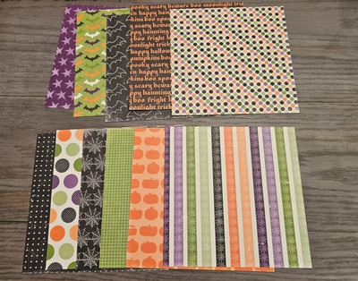 ECHO PARK CARDSTOCK  6 X 6 -HAPPY HALLOWEEN - 11 Pieces One of ea design