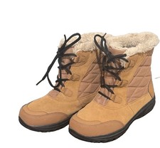 Columbia Women  s Ice Maiden Shorty Boots Brown Size 8 200g Insulated Fur Lined