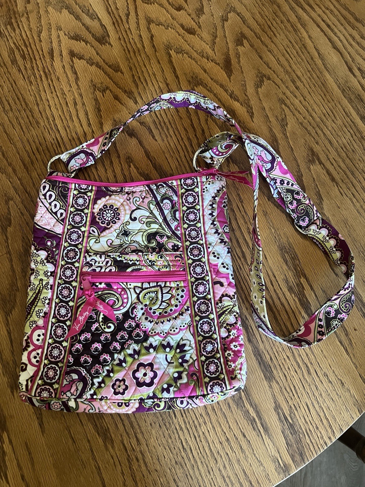 Vera Bradley Quilted Crossbody Bag in Very Berry Paisley Pattern