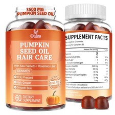OALSE Pumpkin Seed Oil with Saw Palmetto Gummies, 3500mg 60 Count Pack of 1 