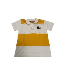 Burberry Kids Colorblock Striped Polo Shirt Boys 8Y Preppy Old Money Luxury Vtg