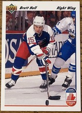 Brett Hull 1991-92 Upper Deck Canada Cup Hockey Card #33 Blues NHL HOF Free Ship