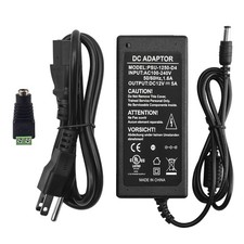 12V 5A Power Supply Adapter, AC 100-240V to DC 12V Transformer, for CCTV Secu...