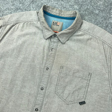 5.11 Tactical Mens XL Gray Ares Short Sleeve Snap Button Up Work Pocket Casual