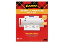 50 Pack Transparent Laminating Pouches 8.9x11.4 Inch Matte Finish