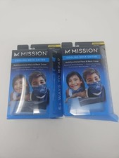 Mission Cooling Neck Gaiter For Youth, 2 Packs, One Size