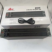dbx 231 Dual Channel 31-Band Graphic Equalizer Rackmount Pro Audio EQ - TESTED
