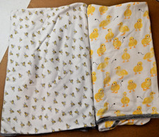 Burt's Bees Baby Towel Terry Cloth Duck Bees Chick Duckling Lot 2 Organic Cotton