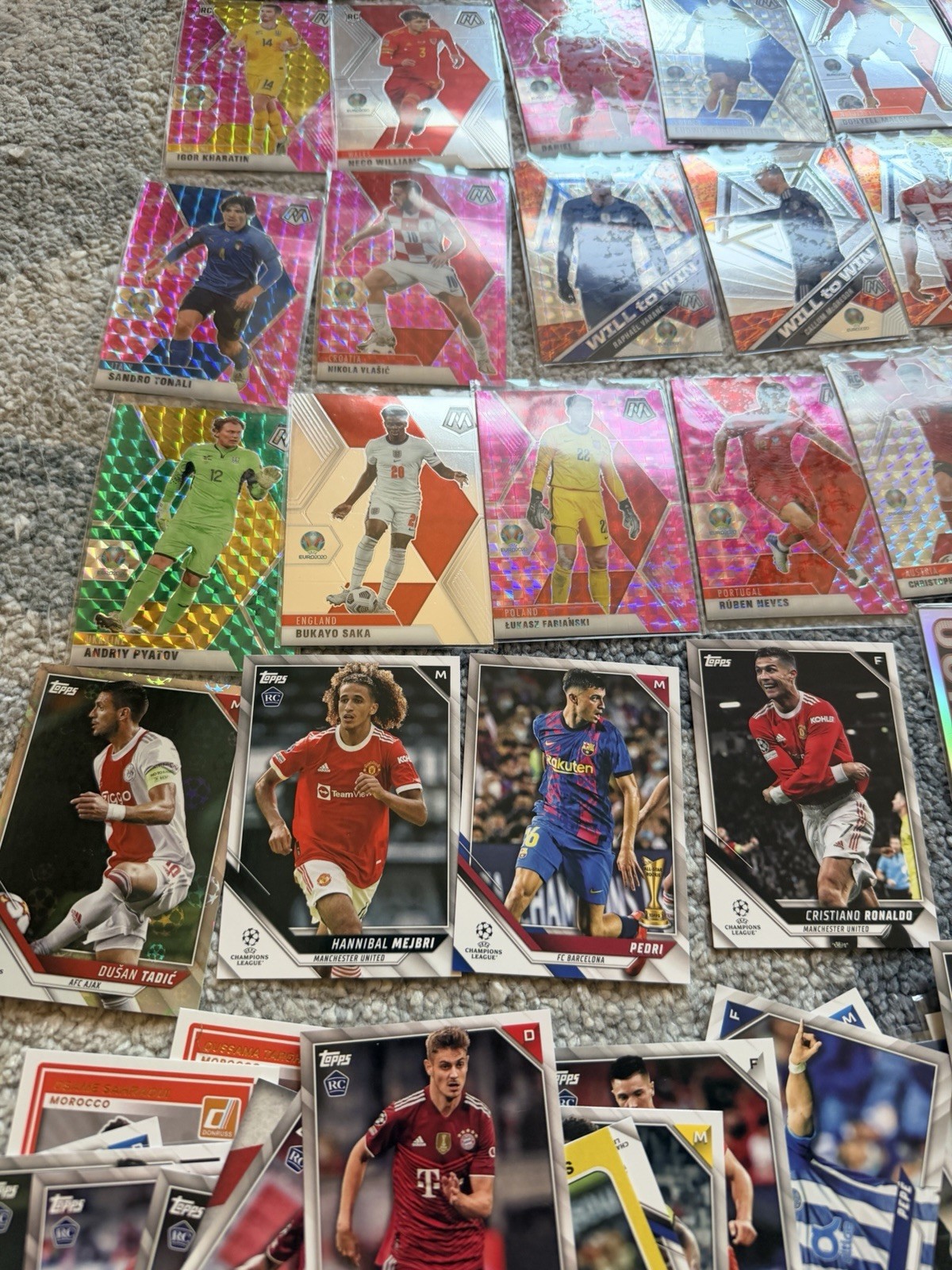 250 Card Soccer Lot Prizm World Cup Topps Chrome UEFA MLS Rookies Refractors ⚽️ view 2