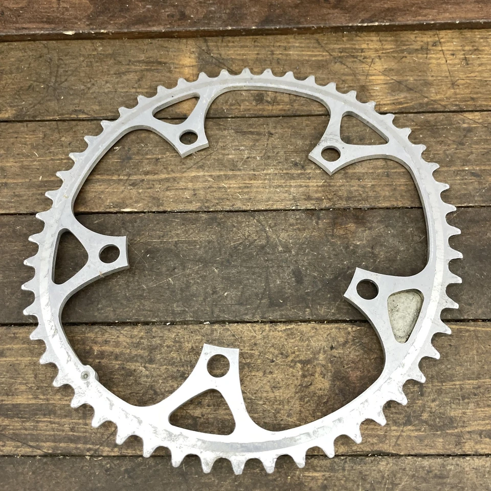 Plato vintage Shimano Biopace 52T 130 mm BCD 5 pernos ovalado bicicleta de carretera 600 Foto 4 de 4