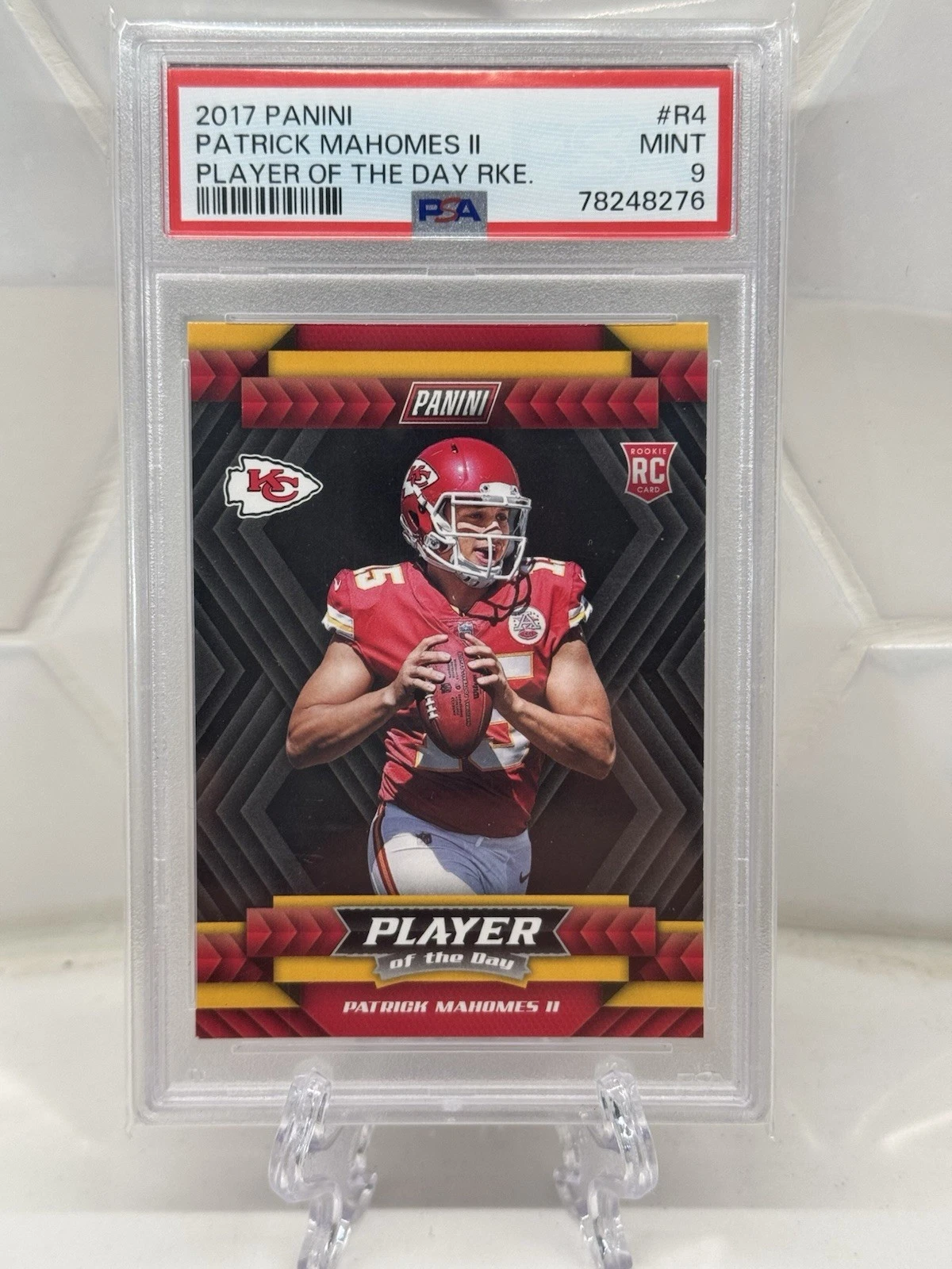 Patrick Mahomes trading card