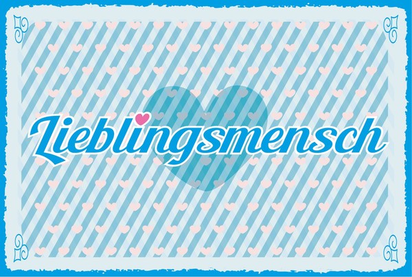 Holzschild 12X18 Cm Lieblingsmensch Blaues Herz Deko Geschenk Schild-image