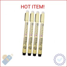 Sakura Pigma Micron 02 Black Pen 0.3mm Line Width Pack of 4 02