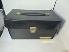 Vintage Nintendo NES 10 Game Storage Case Black Leather Carry Box Official OEM