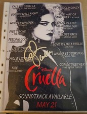 ORIGINAL EMMA STONE AUTOGRAPH  CRUELLA, FANTASTIC 8X12"PHOTO PROMO DISNEY, W/COA