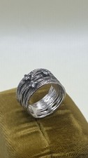 Vtg Handmade Artisan 925 Sterling Silver Wide Textured Band Ring One of a Kind