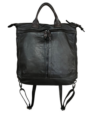 REPTILE S HOUSE Dark Brown Tassel Leather Backpack H867N00851 | Zip | Made in Italy