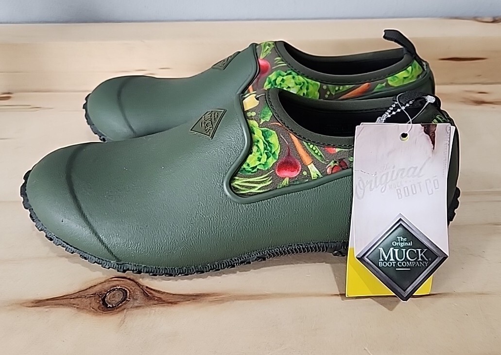 MUCK BOOTS MUCKSTER II LOW Ladies Rubber Garden Shoes Green Size 10 New