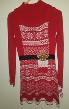 Women's XS Xhilaration Gingerbread Man Sweater Acrylic Dress~NeW~$32.99