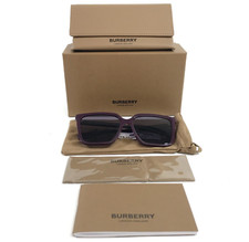 Burberry Sunglasses B4411-D 3400/1A Violet Butterfly Frames Light Purple Lenses
