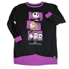 Nightmare Before Christmas Pajamas Sweatshirt Long Sleeve Tim Burton XL