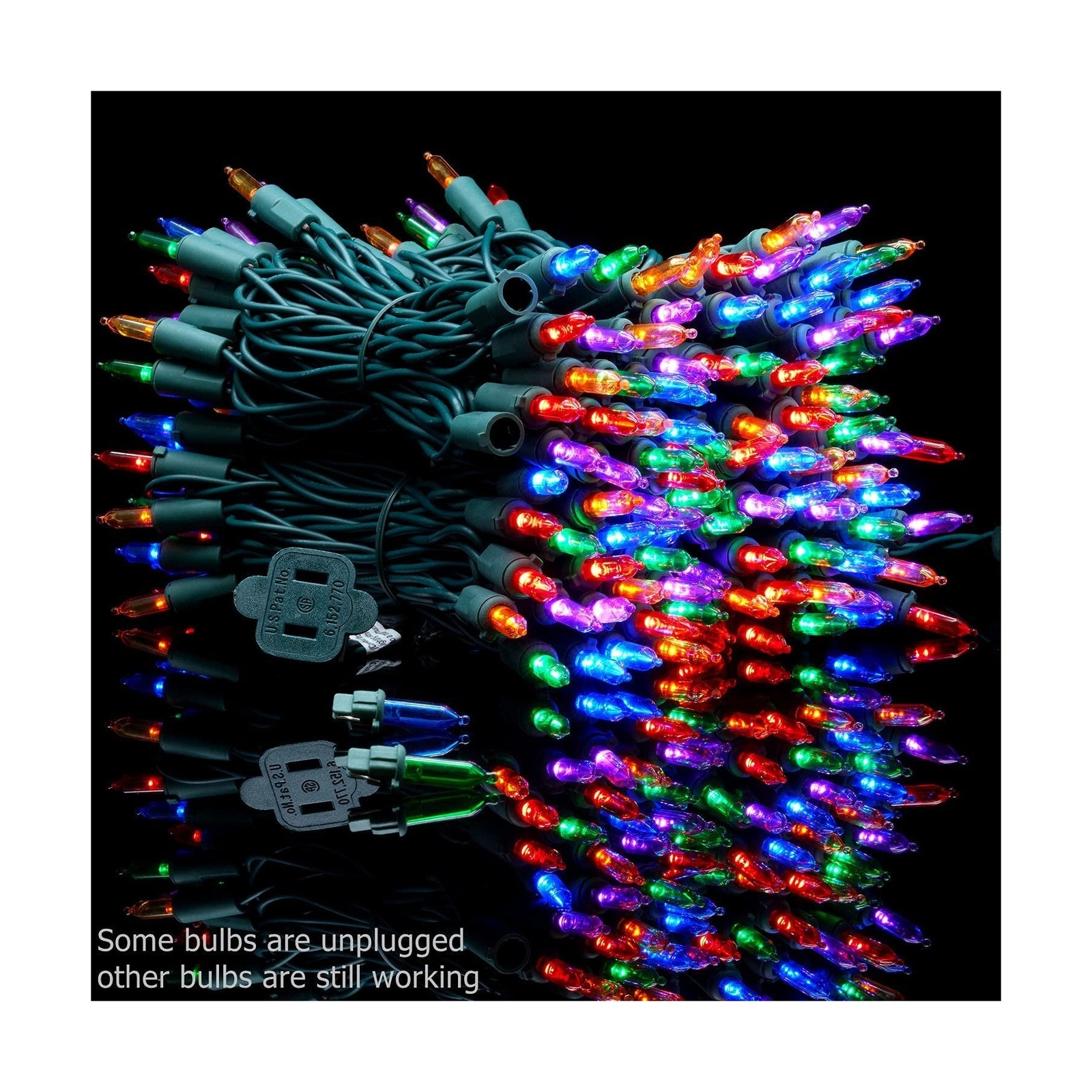 YULETIME Multicolor LED Christmas Lights with Green Wire, 66 Feet 200 Count U... eBay