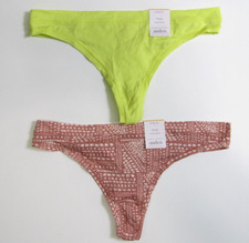 Auden Women's Thong Variety 2 Pack Panties Size Medium 8-10