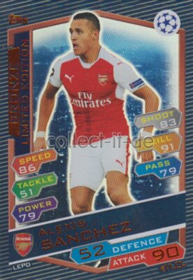 TOPPS Champions League 2016/17 - LEPD - Alexis Sanchez - Limited Edition BRONZE
