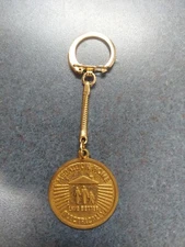 Vintage Total Electric Home Medallion Key Ring Brass 1 1/4" Diameter New NOS