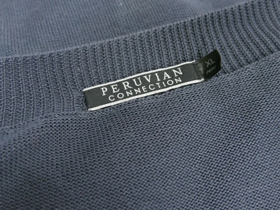 Peruvian Connection Damen Strick Kleid Gr XL / Blau Baumwolle ( S 7075 ) - Bild 4 von 4