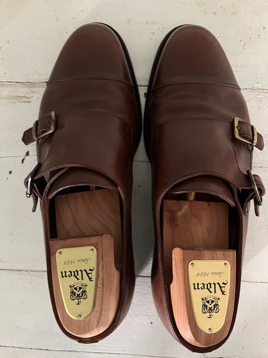 J.M. Weston Brown Double Buckle Monk Strap Leather Men display picture 3