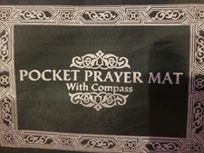 Islamic Prayer Rug LOTS Pocket Prayer Mat Islamic Favor Ramadan Dark Green 