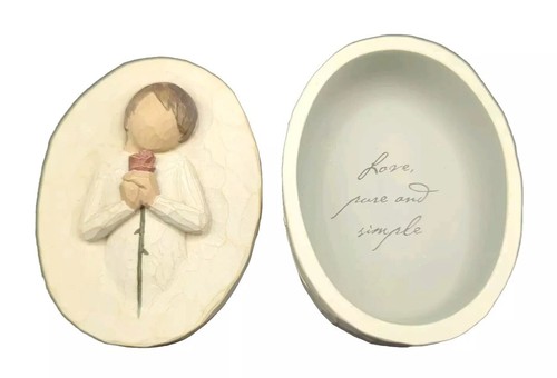 Willow Tree Trinket Box Loving Angel Susan Lordi 2004 Demdaco Roses Flowers Love - 第 1/4 張圖片