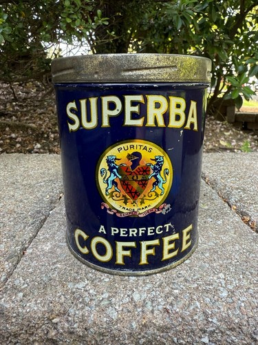 Vintage Superba Coffee 1LB Tin Can......Bright Colors! - Picture 3 of 6
