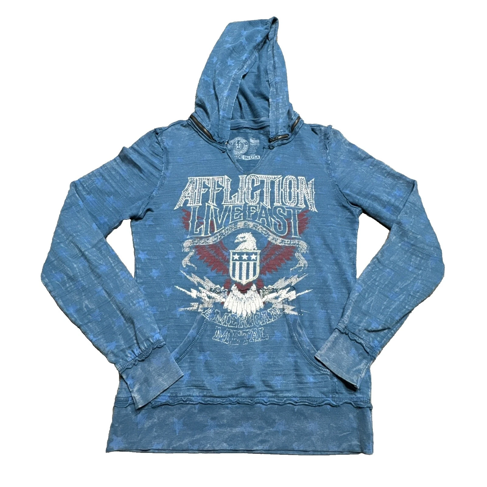 Affliction sudaderas con capucha de algodón 100% para De mujer