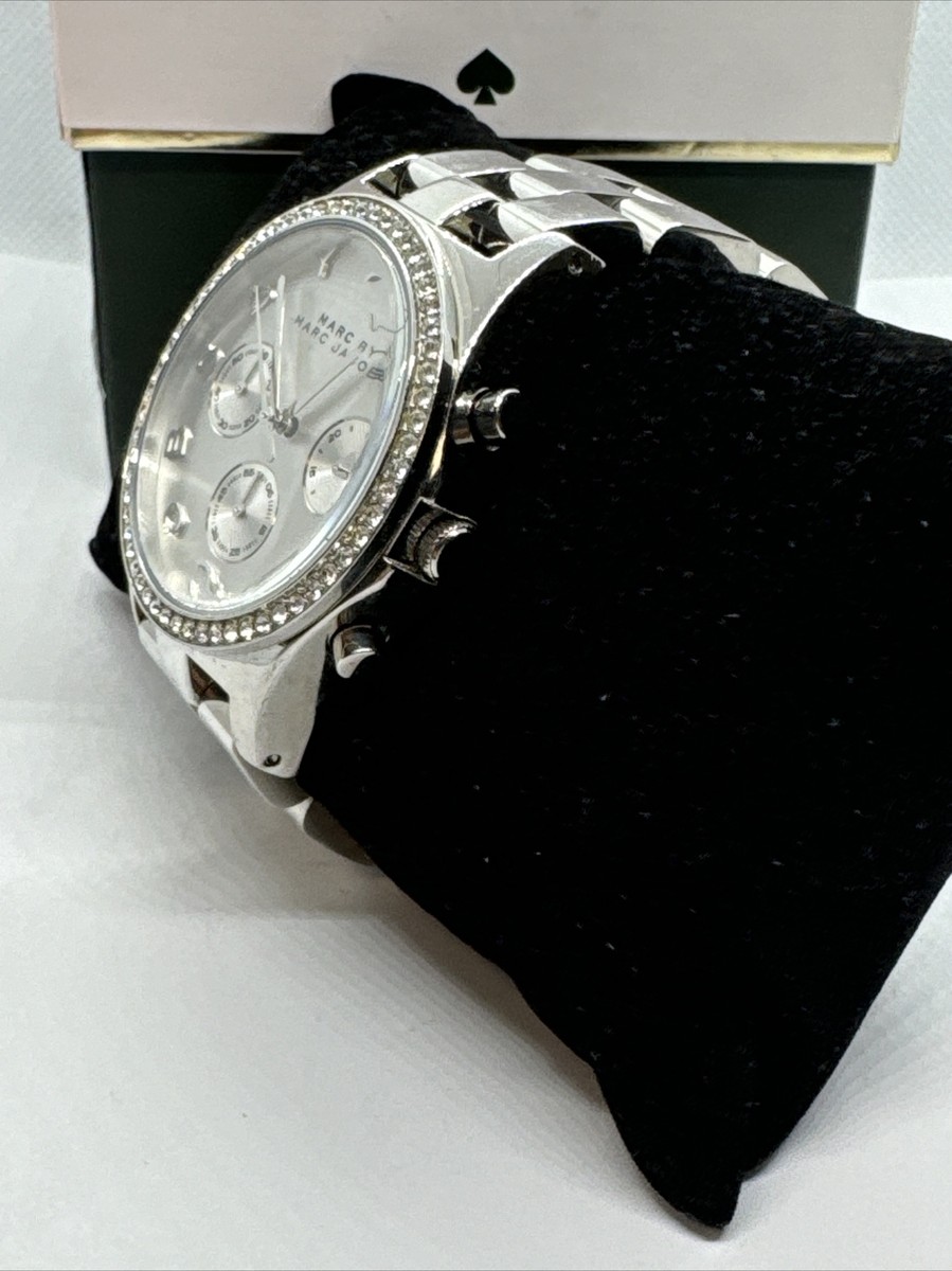 mark by mark jacobs 腕時計MBM3100 Marc Jacobs Blade White Dial SIlver Steel Strap Watch for Women