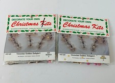 2 Vintage Merri Mac Christmas Ornament Craft Kits Victorian Candy Canes