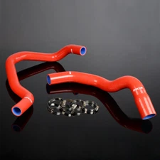 Fit For 84-05 Jeep Cherokee XJ 4.0L 242 CID L6 Red Silicone Radiator Hose Clamps