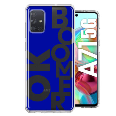 For Samsung Galaxy A71 4G Shockproof Case Blue Funny Quote Ok Boomer