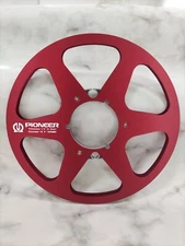 2X Standard 10.5" PIONEER Red 1/4" Empty Tape Reels For R2R Tape Recorders