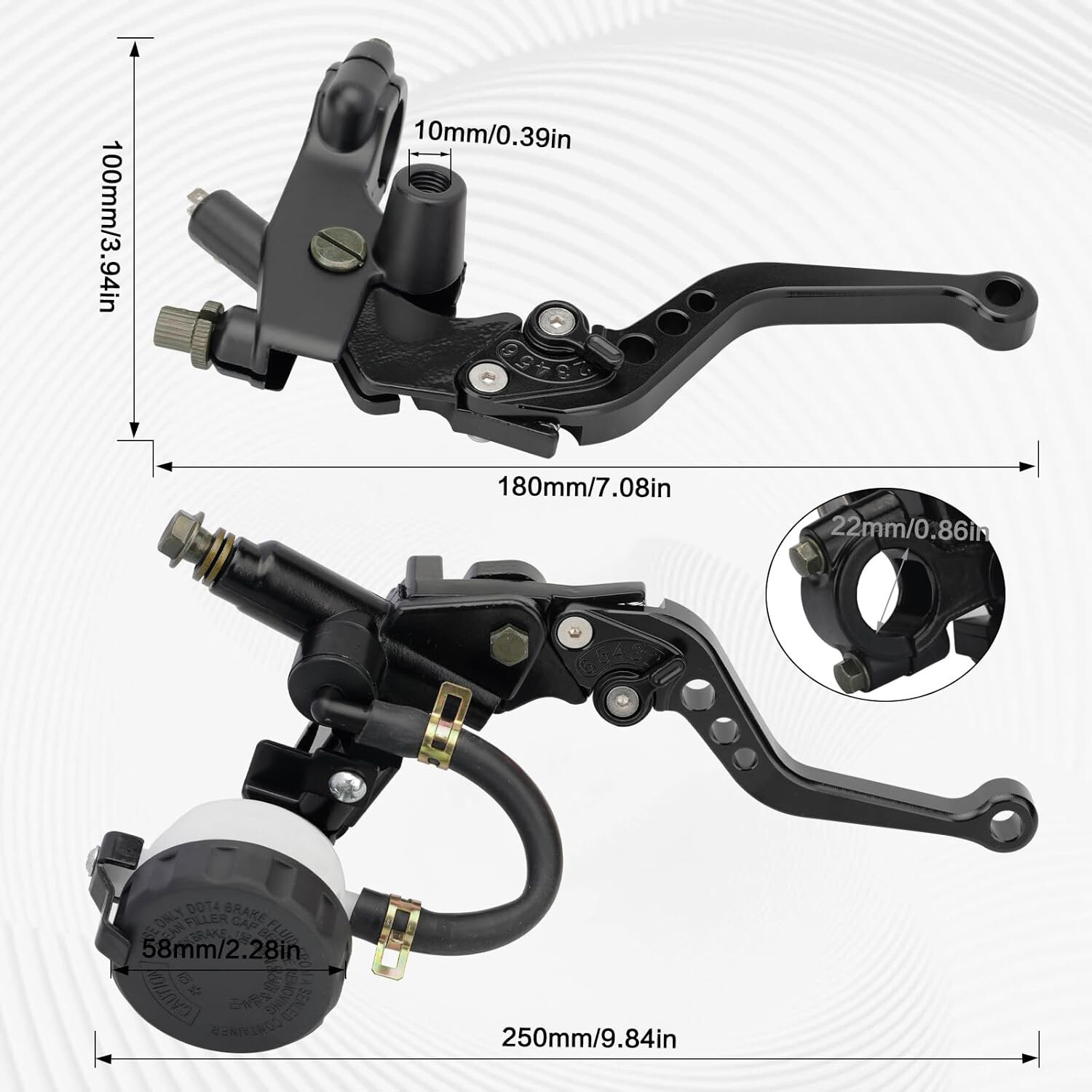 Brake Clutch Levers Master Cylinder Reservoir For Suzuki GS500F GSXR600 GSXR750