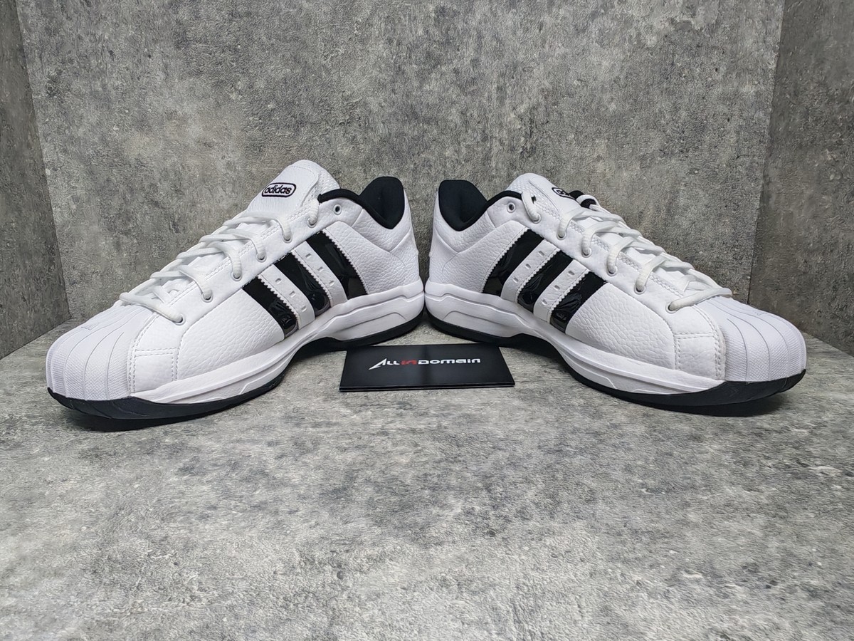 Size 10 - adidas Pro Model 2G Low White Black for sale