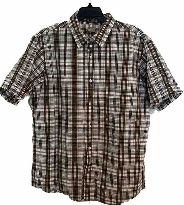 sonoma dress shirts Sonoma Button Down Shirt Mens Size Medium Blue White Plaid Long Sleeve  Pockets