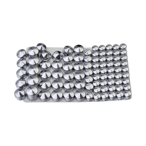 Radmutter Abdeckungen 17mm - 20 Stück Silber Radbolzen Kappen Universal Radbolzen Schutz