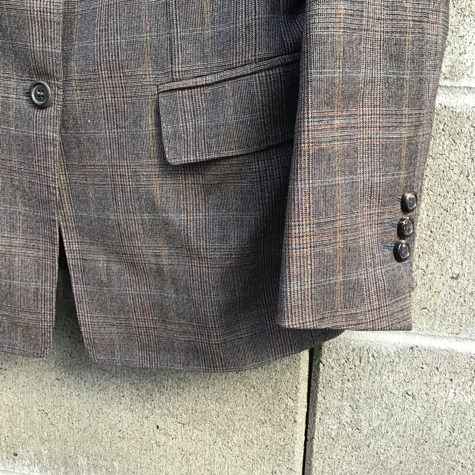 Giacca blazer vintage YSL Yves Saint Laurent riva sinistra lana mohair marrone mohair grande