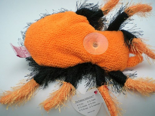 TY BEANIE BABIES SKITTERS THE SPIDER, TY PUNKIES HALLOWEEN BLACK & ORANGE, NWT - 第 4/5 張圖片