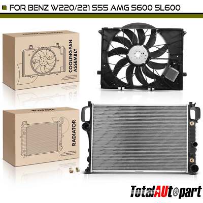 Radiator & Cooling Fan Assy Kit for Mercedes-Benz W220 V220 S55 AMG ...