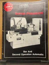 Vtg Hardinge Brothers Catalog DSM-A Bar & Second Operation Automaic Lathe
