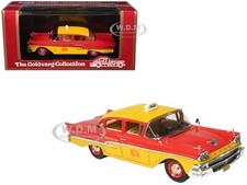 1958 Ford Custom 300 Taxi Red Yellow 143 Model By Goldvarg Collection Gc-087 1958 Ford Custom 300 Taxi Red Yellow 143 Model By Goldvarg Collection Gc-087